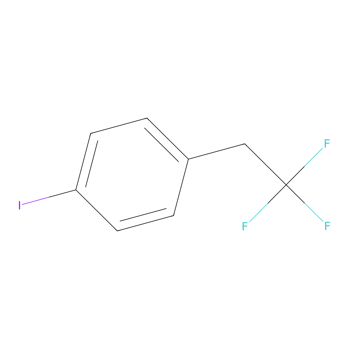 1-Iodo-4-(2,2,2-trifluoroethyl)benzene molecular structure, CAS 1393544-55-2