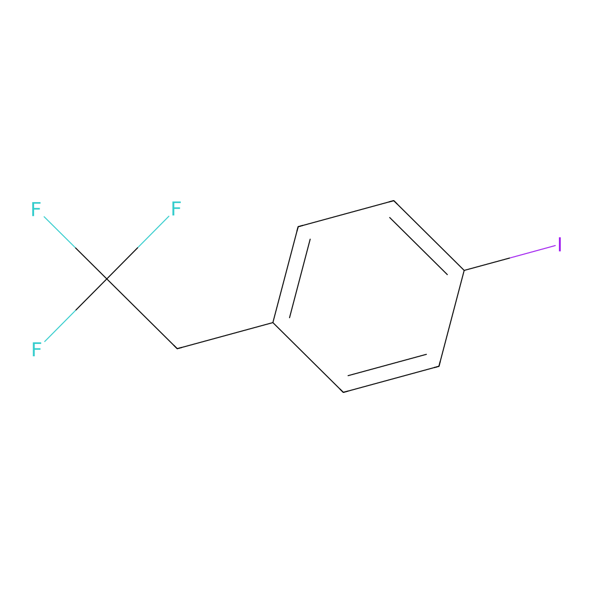 1-Iodo-4-(2,2,2-trifluoroethyl)benzene molecular structure, CAS 1393544-55-2