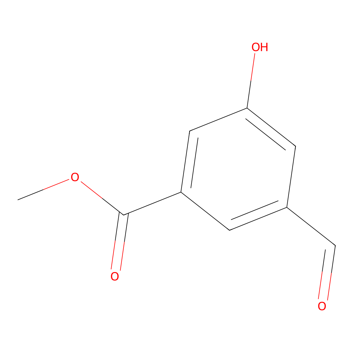 Methyl 3-formyl-5-hydroxybenzoate molecular structure, CAS 1393545-50-0