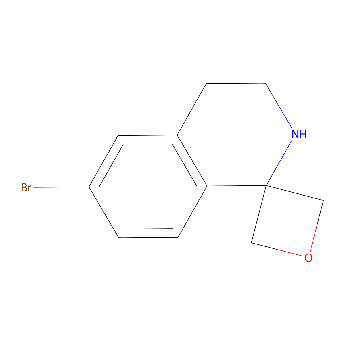 6-Bromo-3,4-dihydro-2H-spiro[isoquinoline-1,3'-oxetane] molecular structure, CAS 1393545-74-8