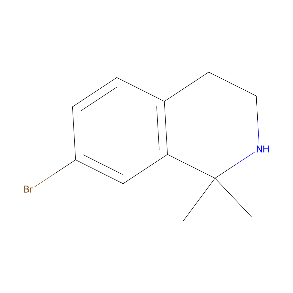 7-Bromo-1,1-dimethyl-1,2,3,4-tetrahydroisoquinoline molecular structure, CAS 1393546-31-0
