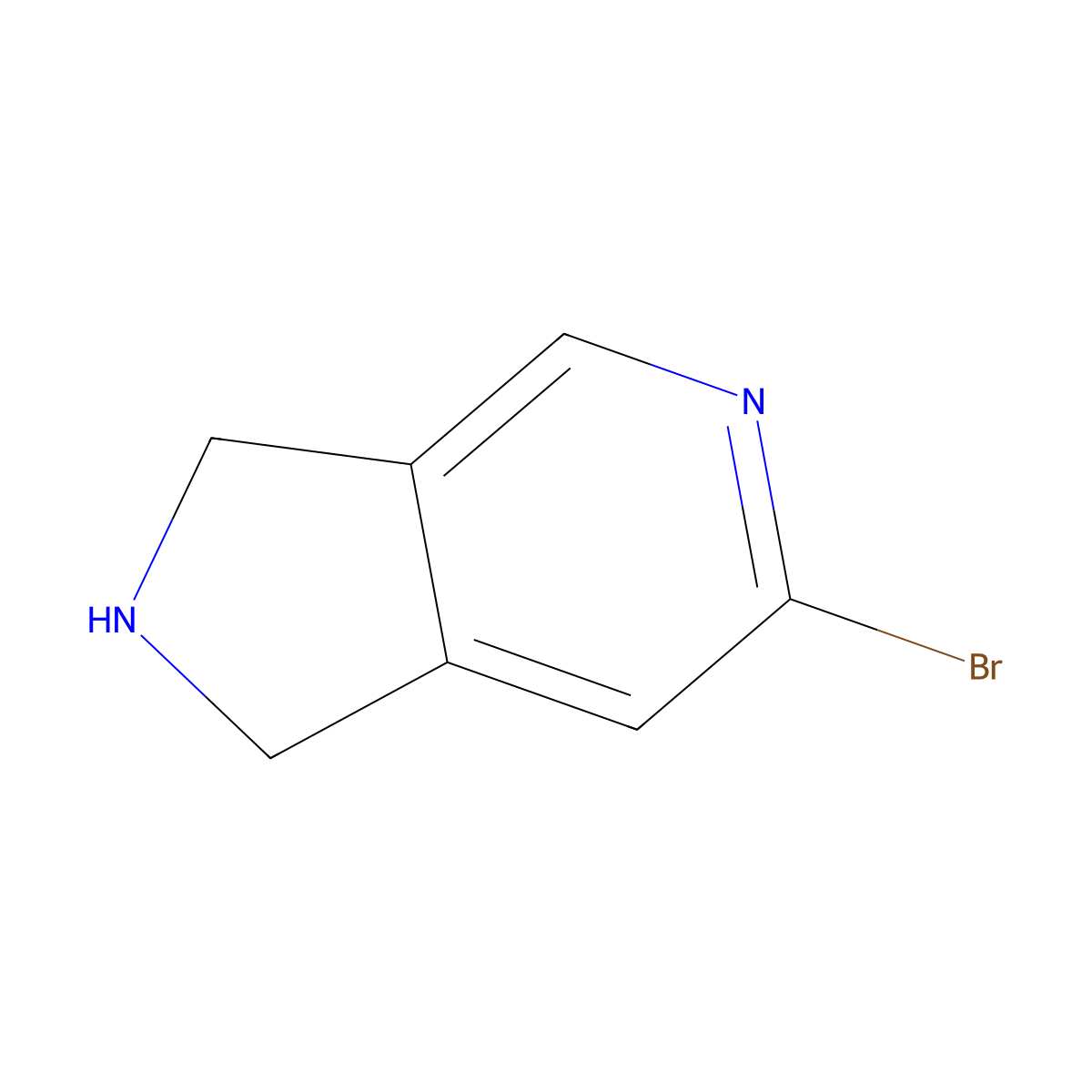 6-Bromo-2,3-dihydro-1H-pyrrolo[3,4-C]pyridine molecular structure, CAS 1393546-61-6