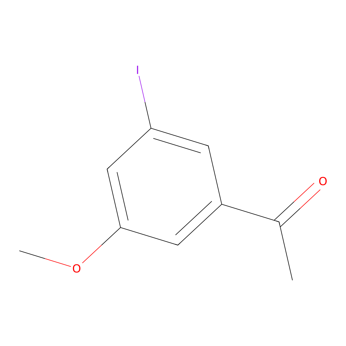1-(3-Iodo-5-methoxyphenyl)ethanone molecular structure, CAS 1393547-29-9