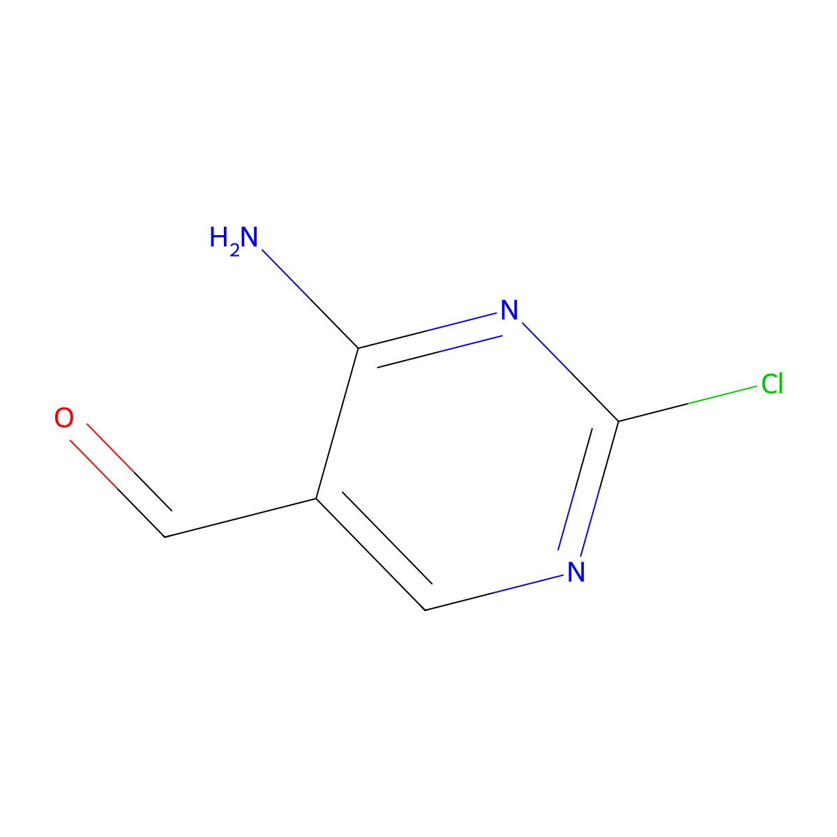 4-Amino-2-chloropyrimidine-5-carbaldehyde molecular structure, CAS 1393547-54-0