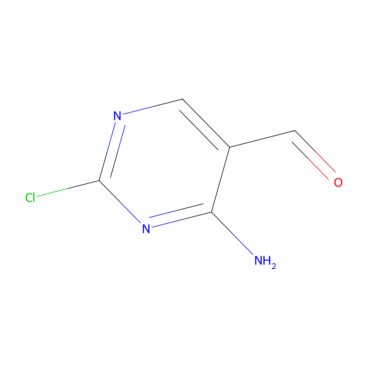 4-Amino-2-chloropyrimidine-5-carbaldehyde molecular structure, CAS 1393547-54-0