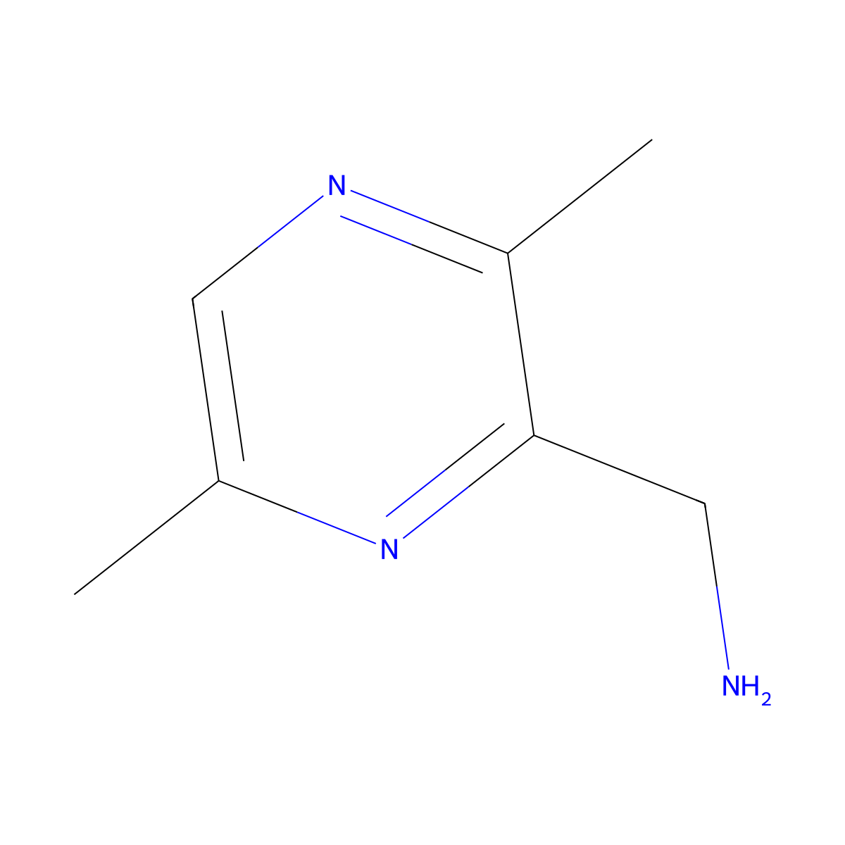 (3,6-Dimethylpyrazin-2-yl)methanamine molecular structure, CAS 1393547-69-7