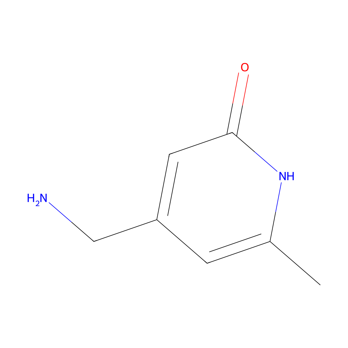 4-(Aminomethyl)-6-methylpyridin-2-OL molecular structure, CAS 1393547-88-0