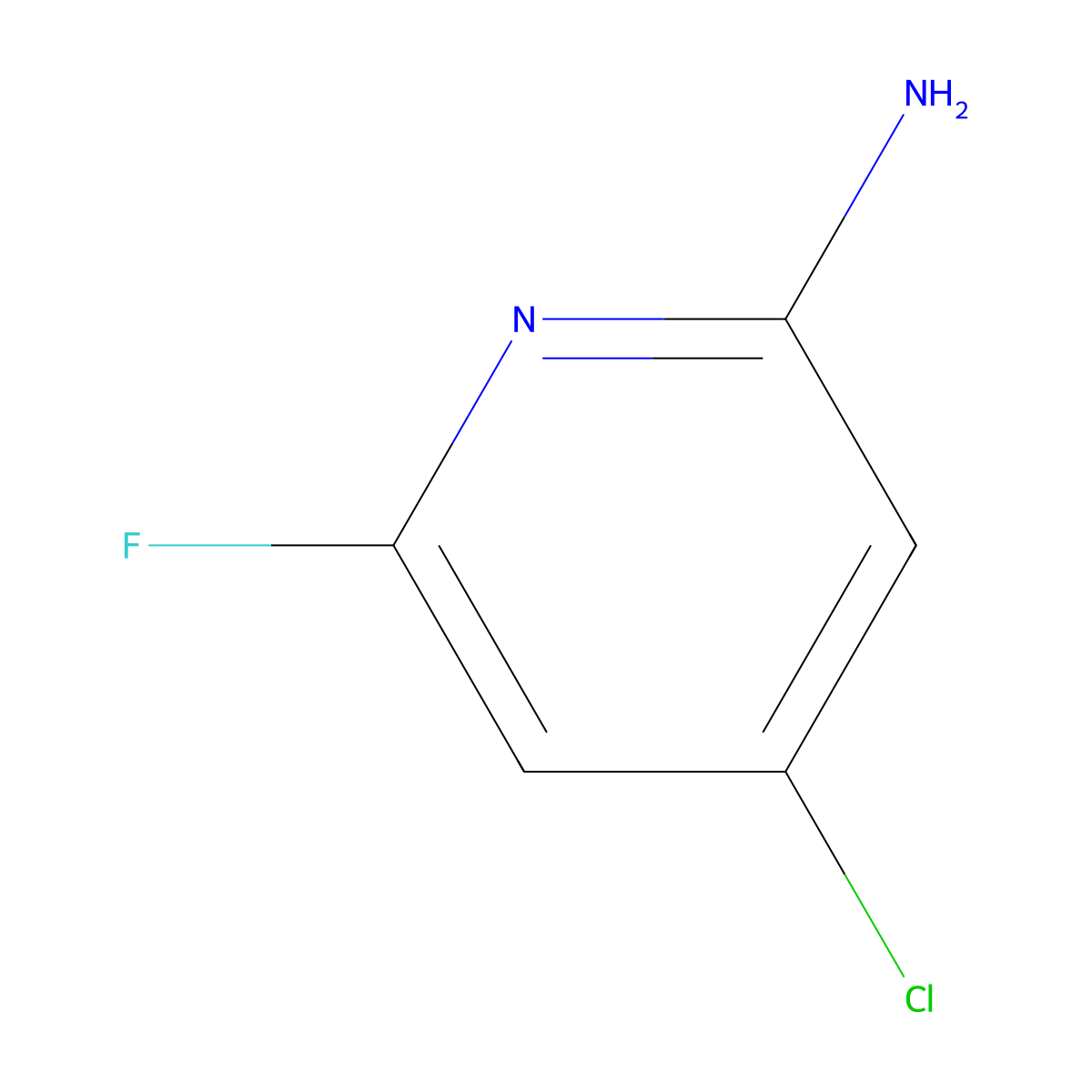 4-Chloro-6-fluoropyridin-2-amine molecular structure, CAS 1393547-98-2