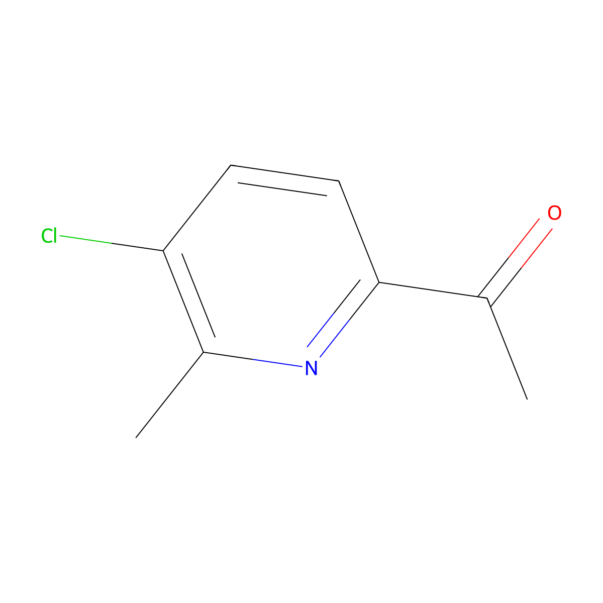 1-(5-Chloro-6-methylpyridin-2-yl)ethanone molecular structure, CAS 1393548-17-8