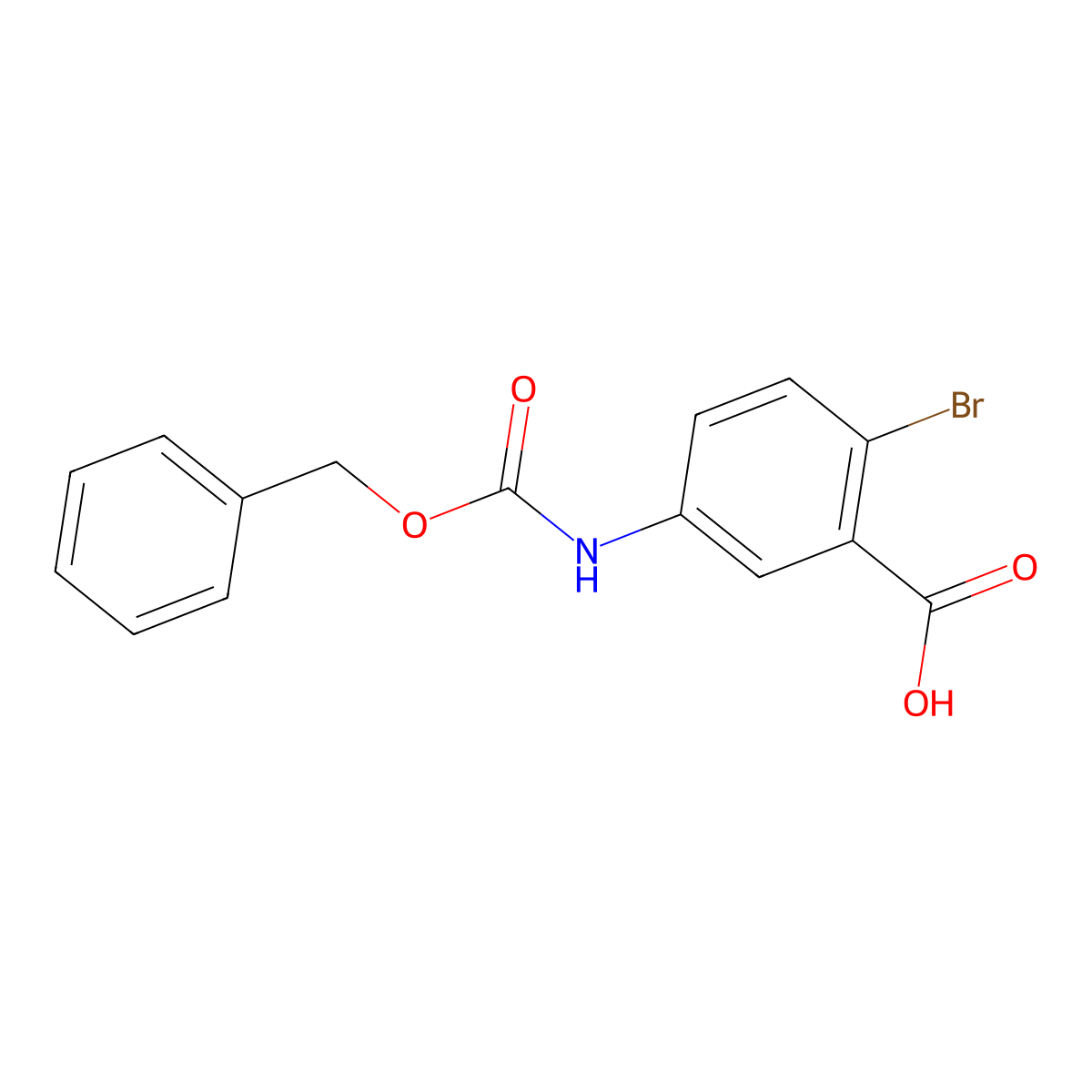 5-{[(Benzyloxy)carbonyl]amino}-2-bromobenzoic acid molecular structure, CAS 1393548-94-1