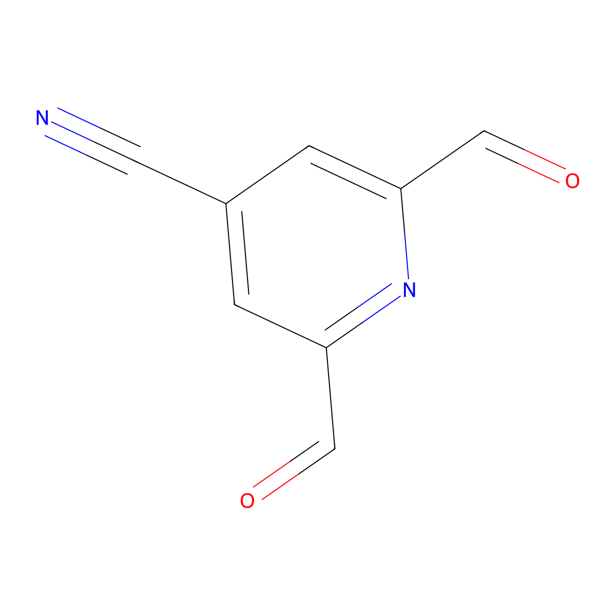 2,6-Diformylisonicotinonitrile molecular structure, CAS 1393550-72-5