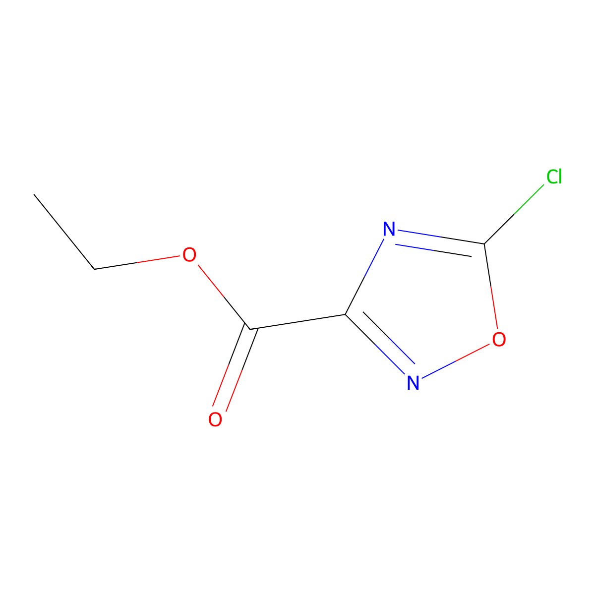 Ethyl 5-chloro-1,2,4-oxadiazole-3-carboxylate molecular structure, CAS 1393552-64-1