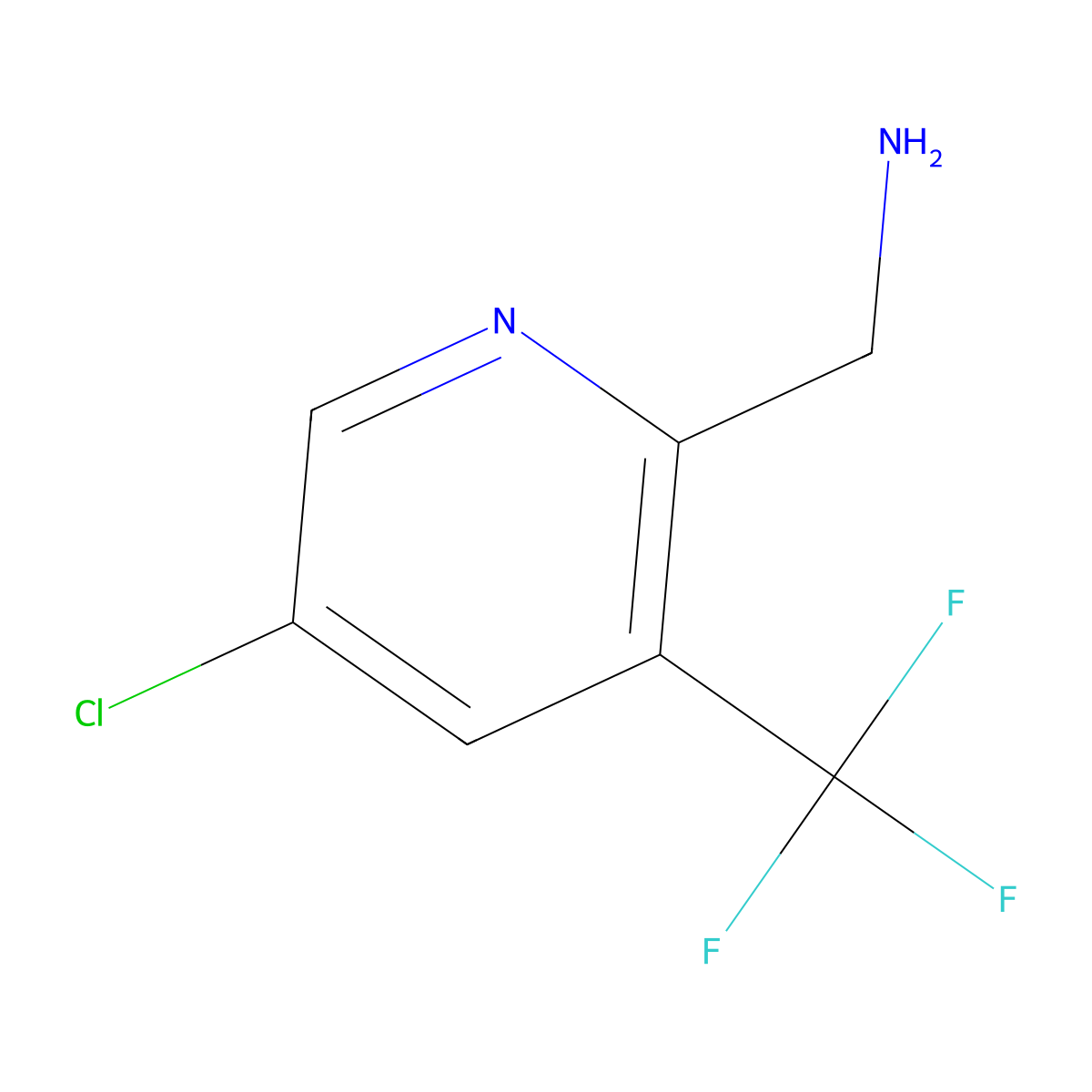 (5-Chloro-3-(trifluoromethyl)pyridin-2-yl)methanamine molecular structure, CAS 1393552-67-4