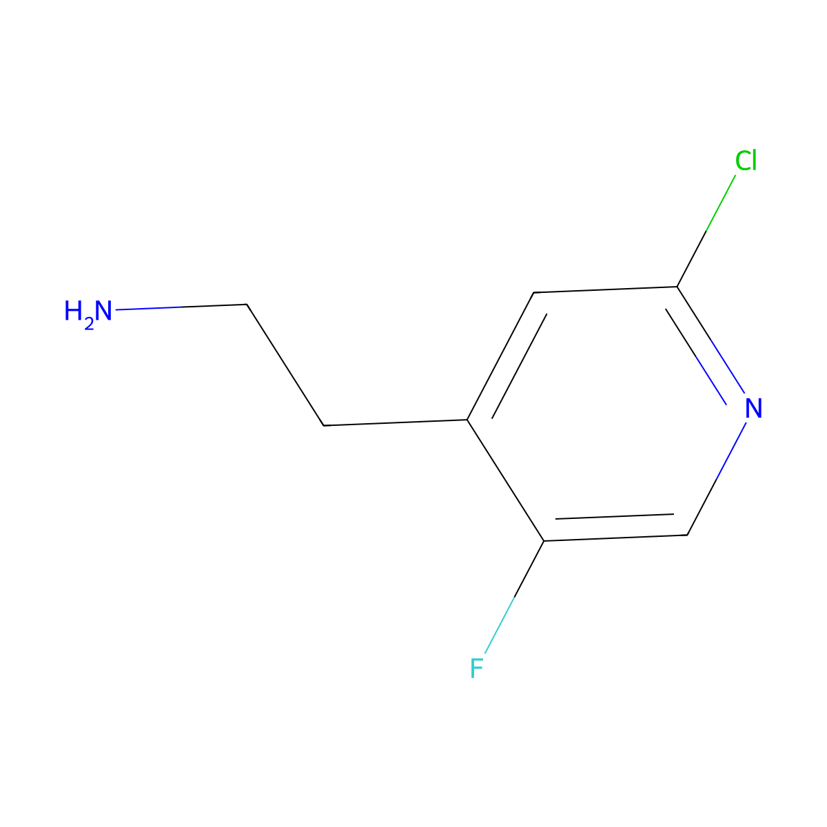 2-(2-Chloro-5-fluoropyridin-4-YL)ethanamine molecular structure, CAS 1393552-87-8