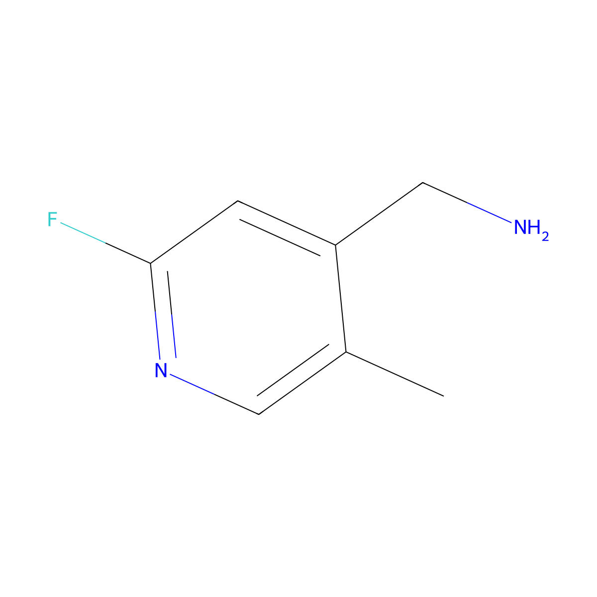 (2-Fluoro-5-methylpyridin-4-YL)methylamine molecular structure, CAS 1393553-27-9