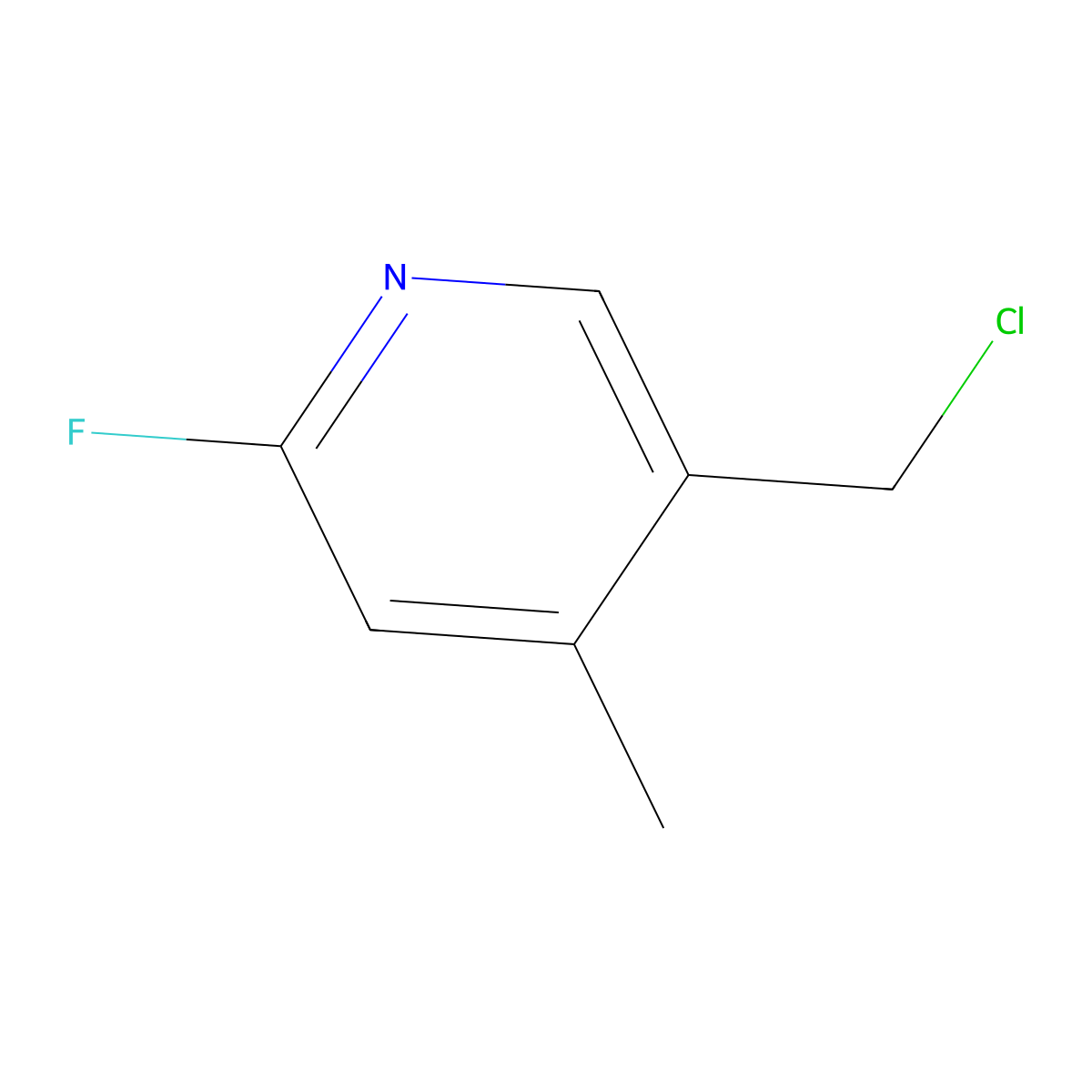 5-(Chloromethyl)-2-fluoro-4-methylpyridine molecular structure, CAS 1393553-53-1
