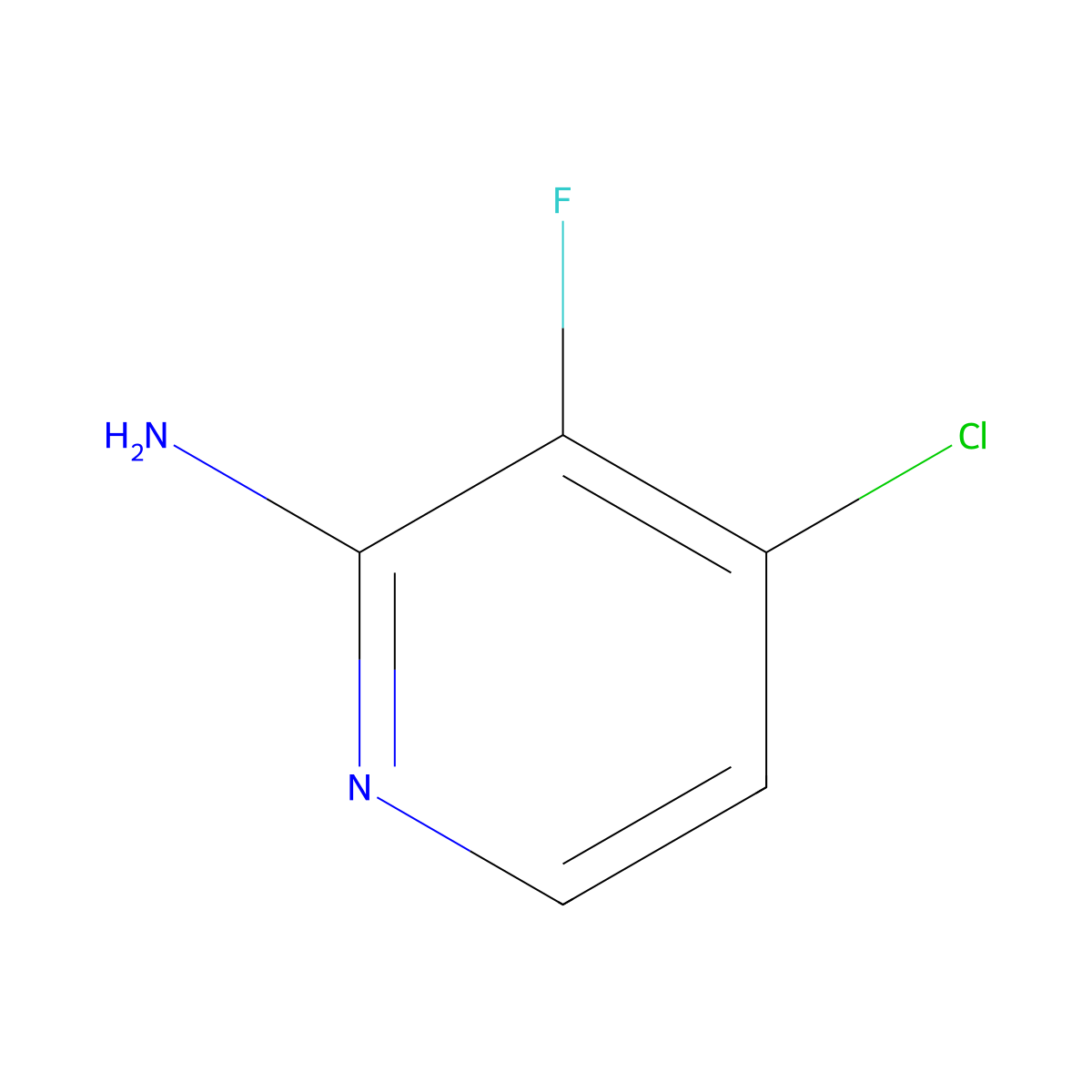 4-Chloro-3-fluoropyridin-2-amine molecular structure, CAS 1393553-69-9