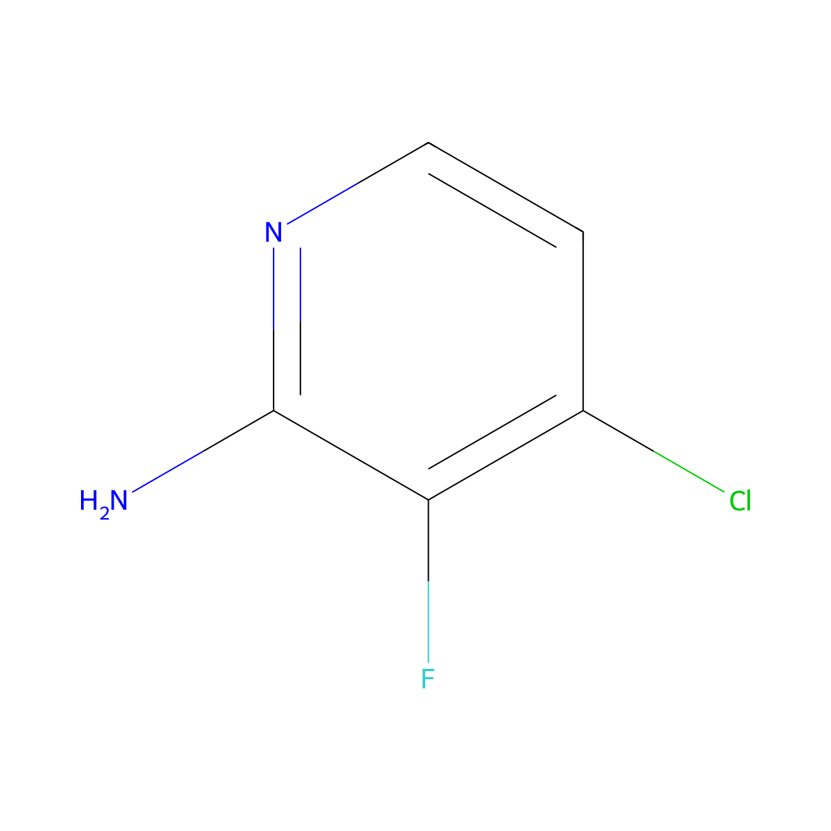 4-Chloro-3-fluoropyridin-2-amine molecular structure, CAS 1393553-69-9