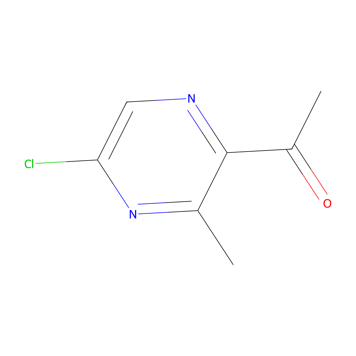 1-(5-Chloro-3-methyl-pyrazin-2-yl)ethanone molecular structure, CAS 1393554-09-0