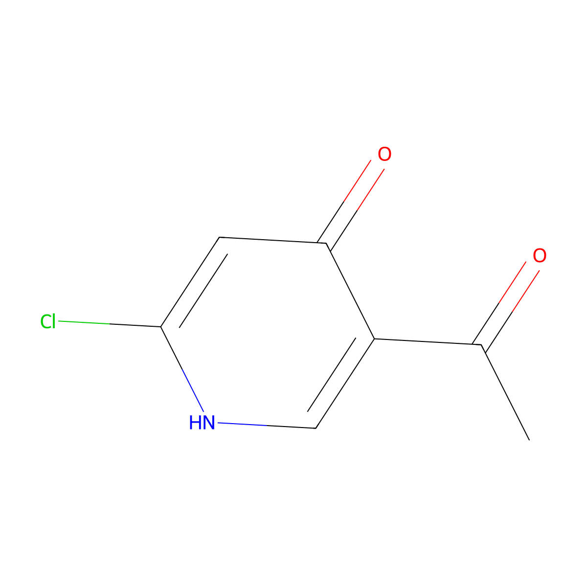 1-(6-Chloro-4-hydroxypyridin-3-YL)ethanone molecular structure, CAS 1393554-44-3
