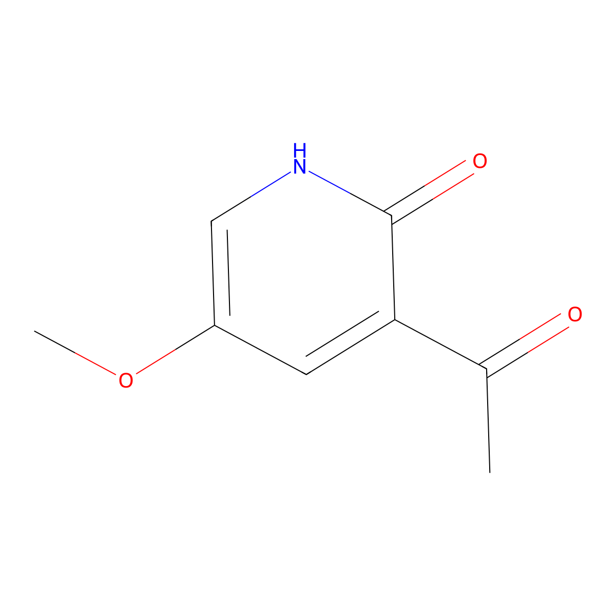 1-(2-Hydroxy-5-methoxypyridin-3-yl)ethan-1-one molecular structure, CAS 1393554-45-4