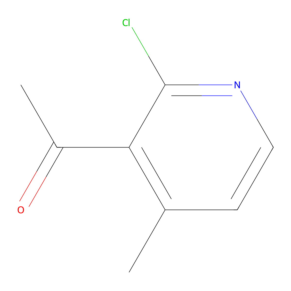 1-(2-Chloro-4-methylpyridin-3-yl)ethan-1-one molecular structure, CAS 1393554-92-1