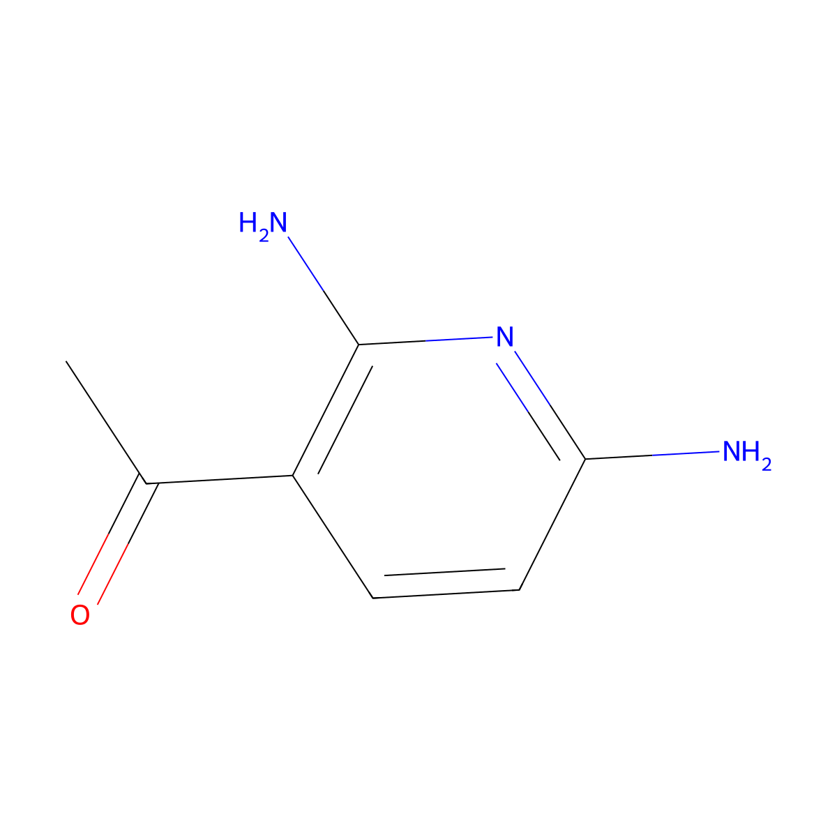 1-(2,6-Diaminopyridin-3-YL)ethanone molecular structure, CAS 1393554-95-4