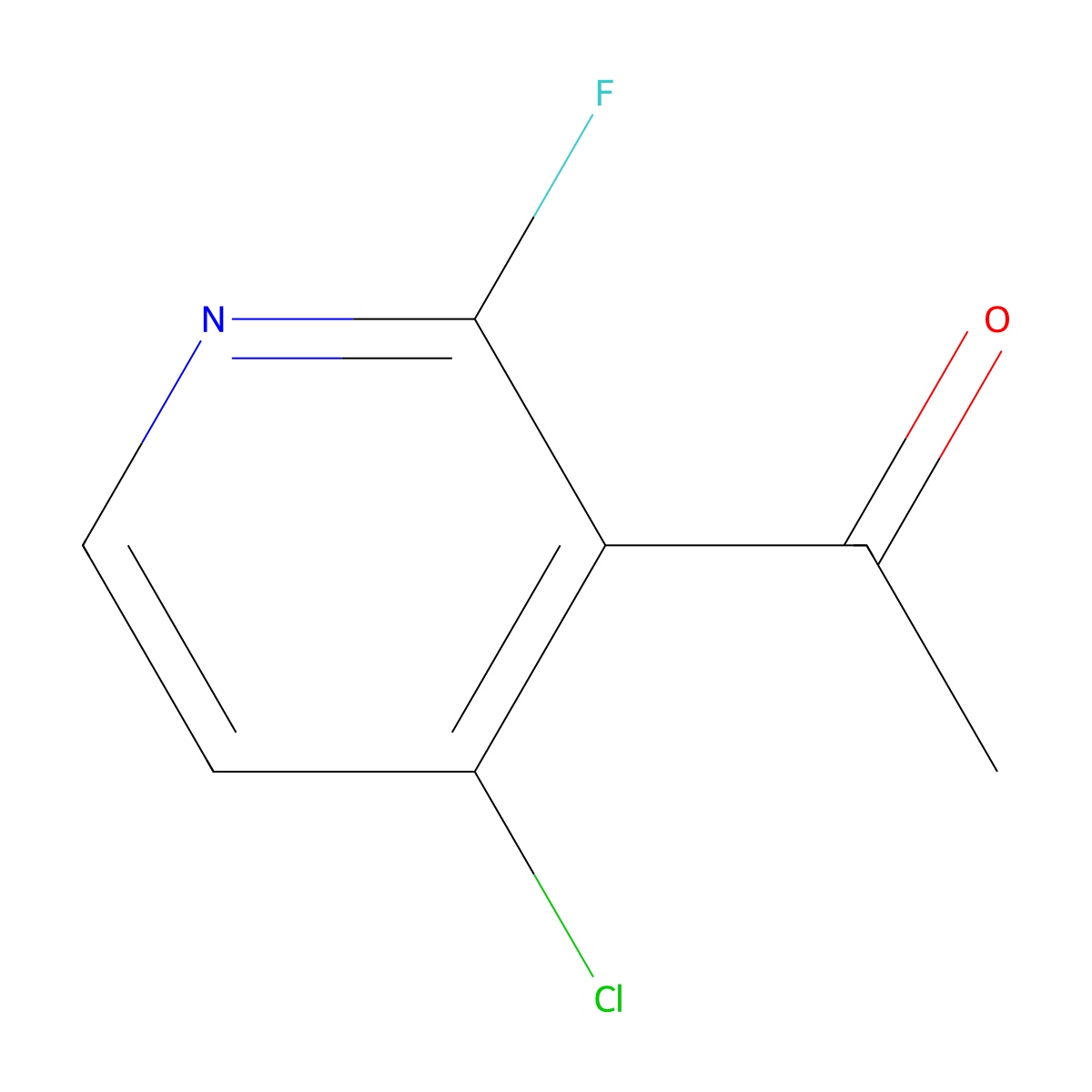 1-(4-Chloro-2-fluoropyridin-3-yl)ethan-1-one molecular structure, CAS 1393554-97-6