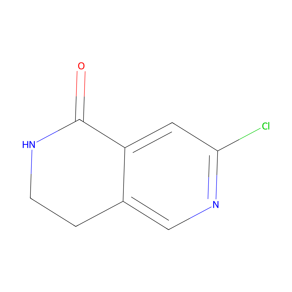 7-Chloro-3,4-dihydro-2,6-naphthyridin-1(2H)-one molecular structure, CAS 1393555-53-7