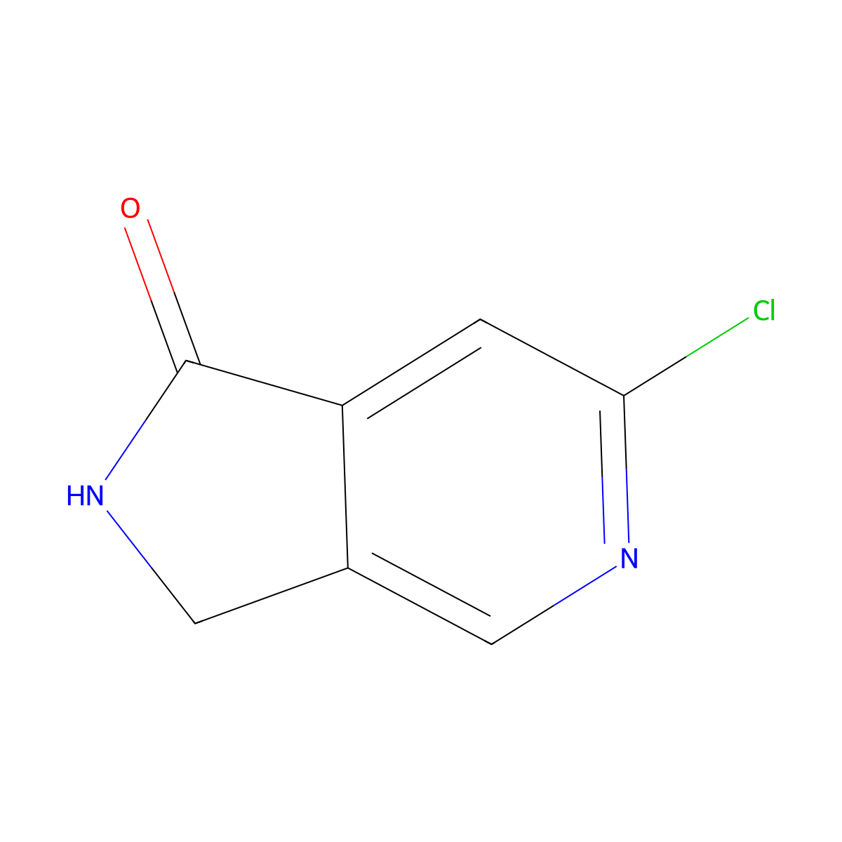 6-chloro-1H,2H,3H-pyrrolo[3,4-c]pyridin-1-one molecular structure, CAS 1393555-72-0