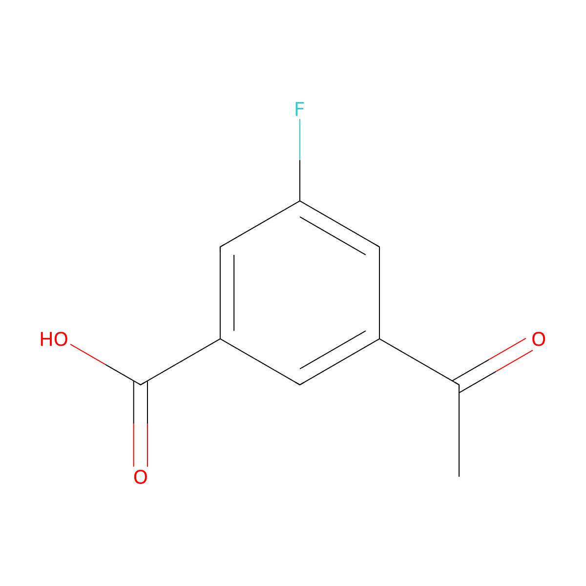 3-Acetyl-5-fluorobenzoic acid molecular structure, CAS 1393557-03-3