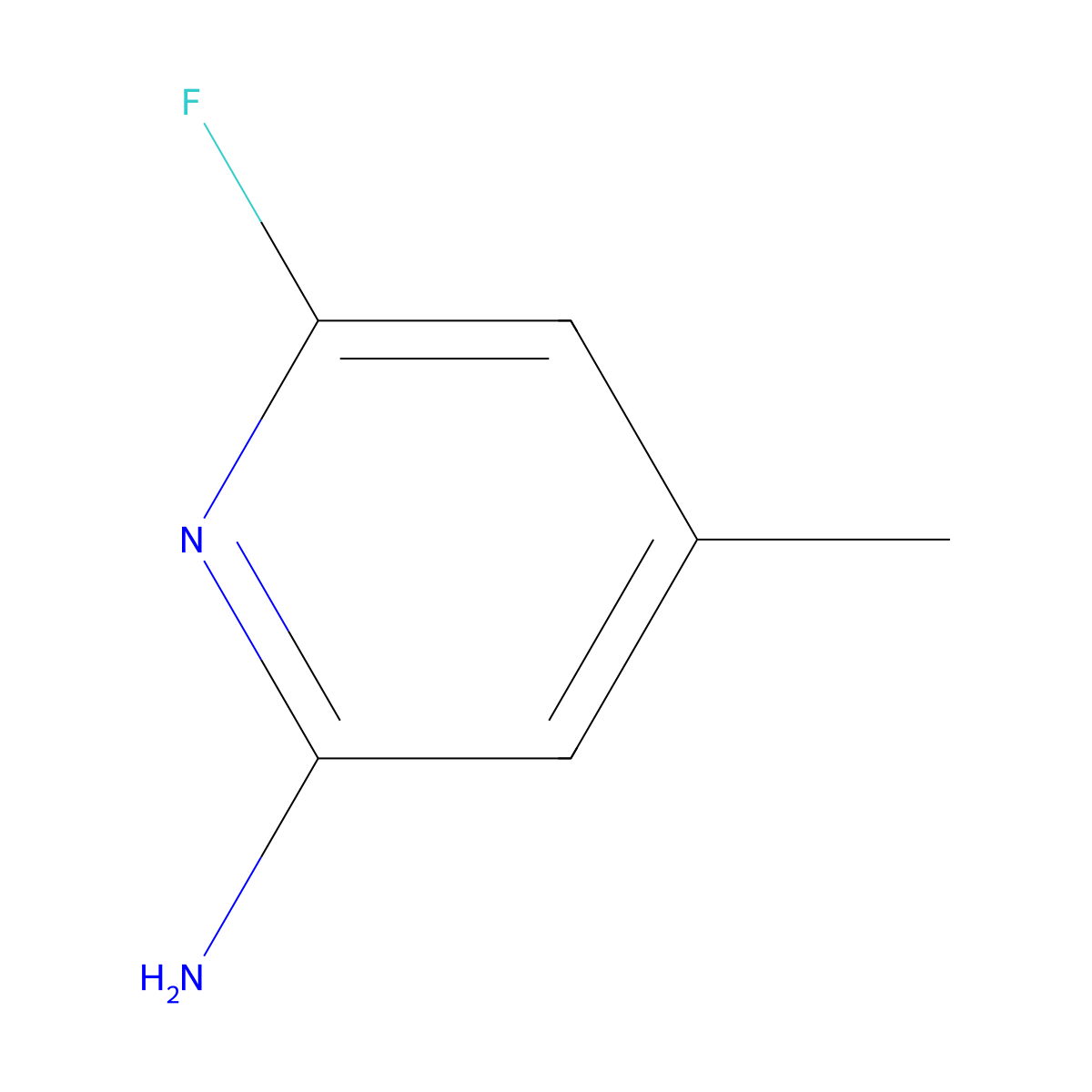 6-Fluoro-4-methylpyridin-2-amine molecular structure, CAS 1393557-04-4