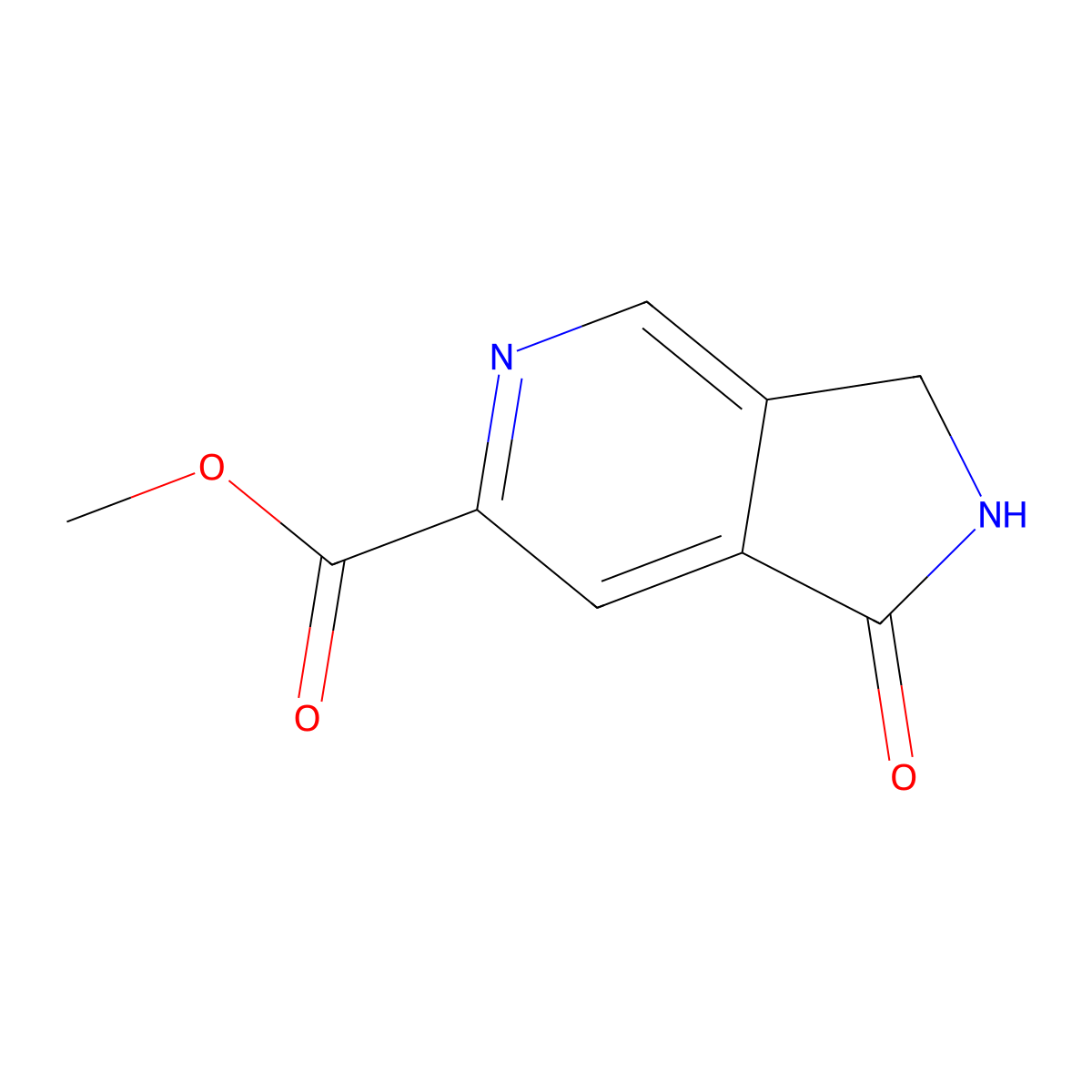Methyl 1-oxo-2,3-dihydro-1H-pyrrolo[3,4-C]pyridine-6-carboxylate molecular structure, CAS 1393557-42-0