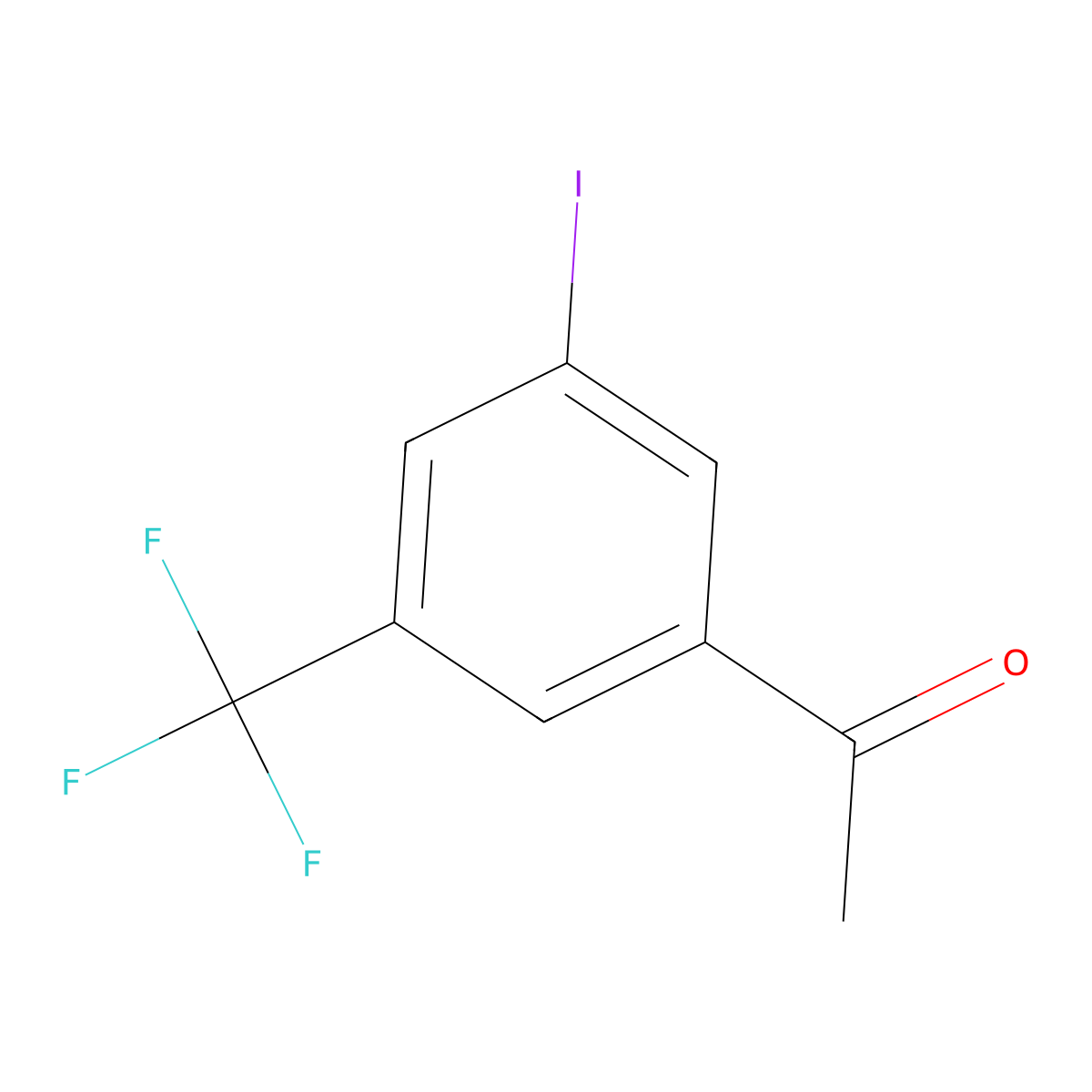 1-[3-Iodo-5-(trifluoromethyl)phenyl]ethanone molecular structure, CAS 1393557-53-3