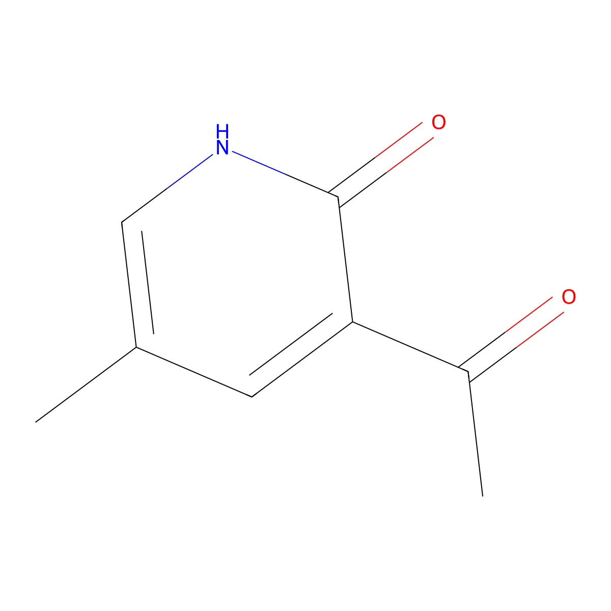 3-Acetyl-5-methylpyridin-2(1H)-one molecular structure, CAS 1393557-64-6
