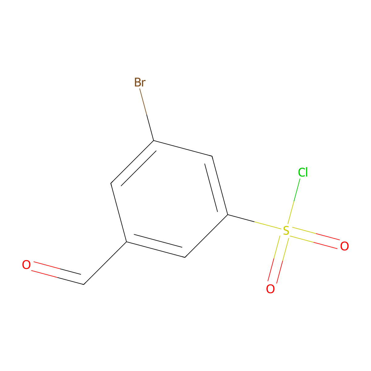 3-Bromo-5-formylbenzene-1-sulfonyl chloride molecular structure, CAS 1393557-65-7