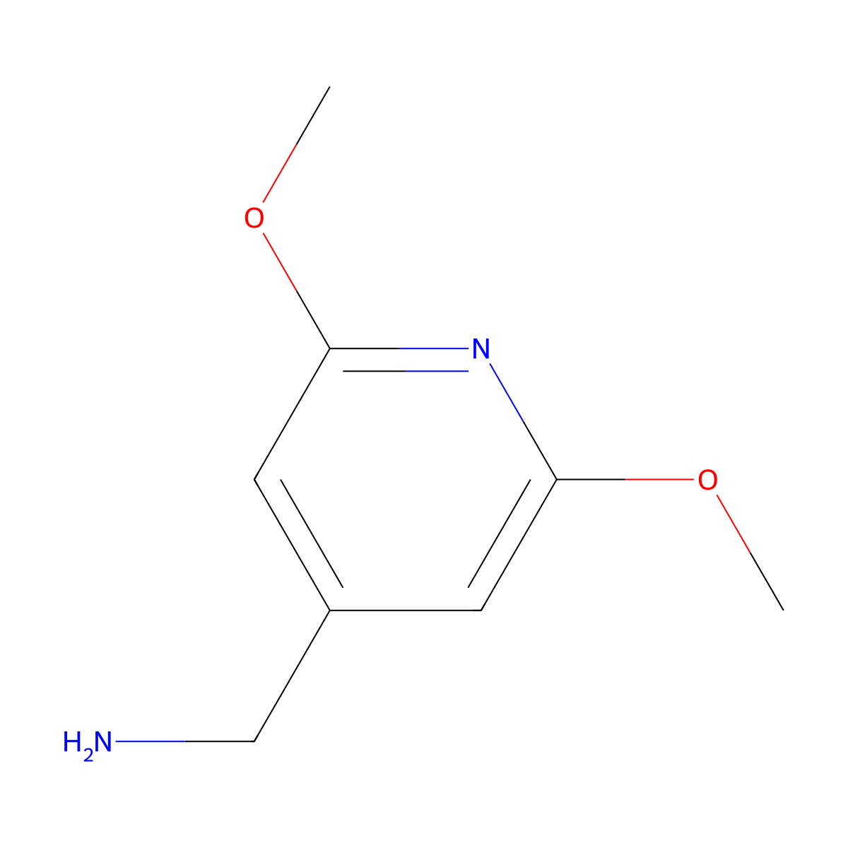 (2,6-Dimethoxypyridin-4-yl)methanamine molecular structure, CAS 1393557-87-3