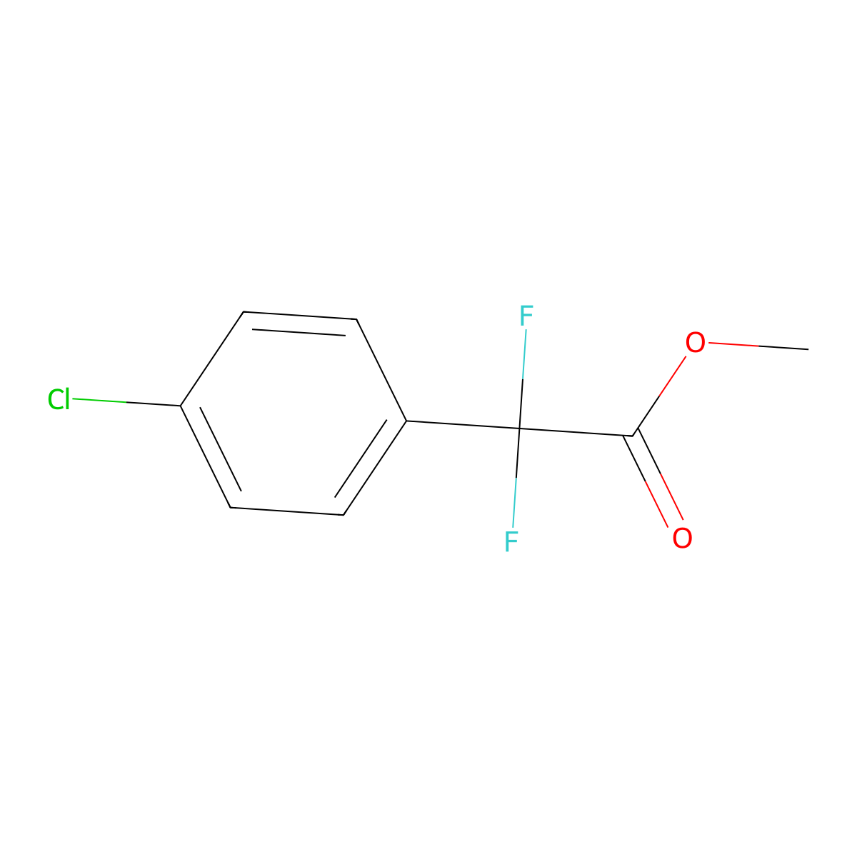 Methyl (4-chlorophenyl)(difluoro)acetate molecular structure, CAS 1393558-32-1