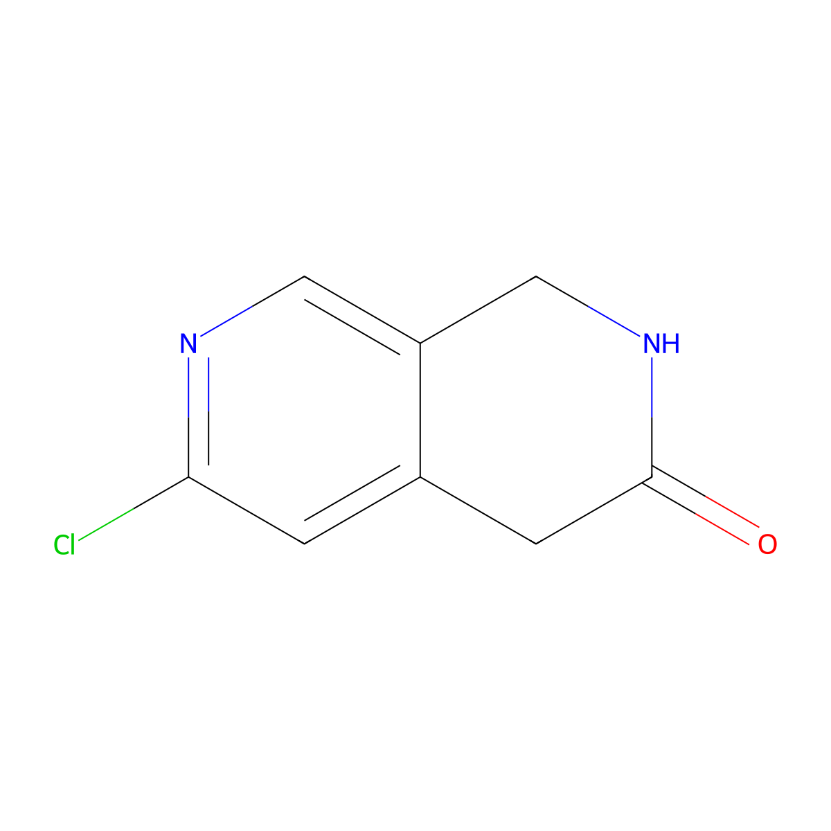 6-Chloro-1,4-dihydro-2,7-naphthyridin-3(2H)-one molecular structure, CAS 1393558-33-2