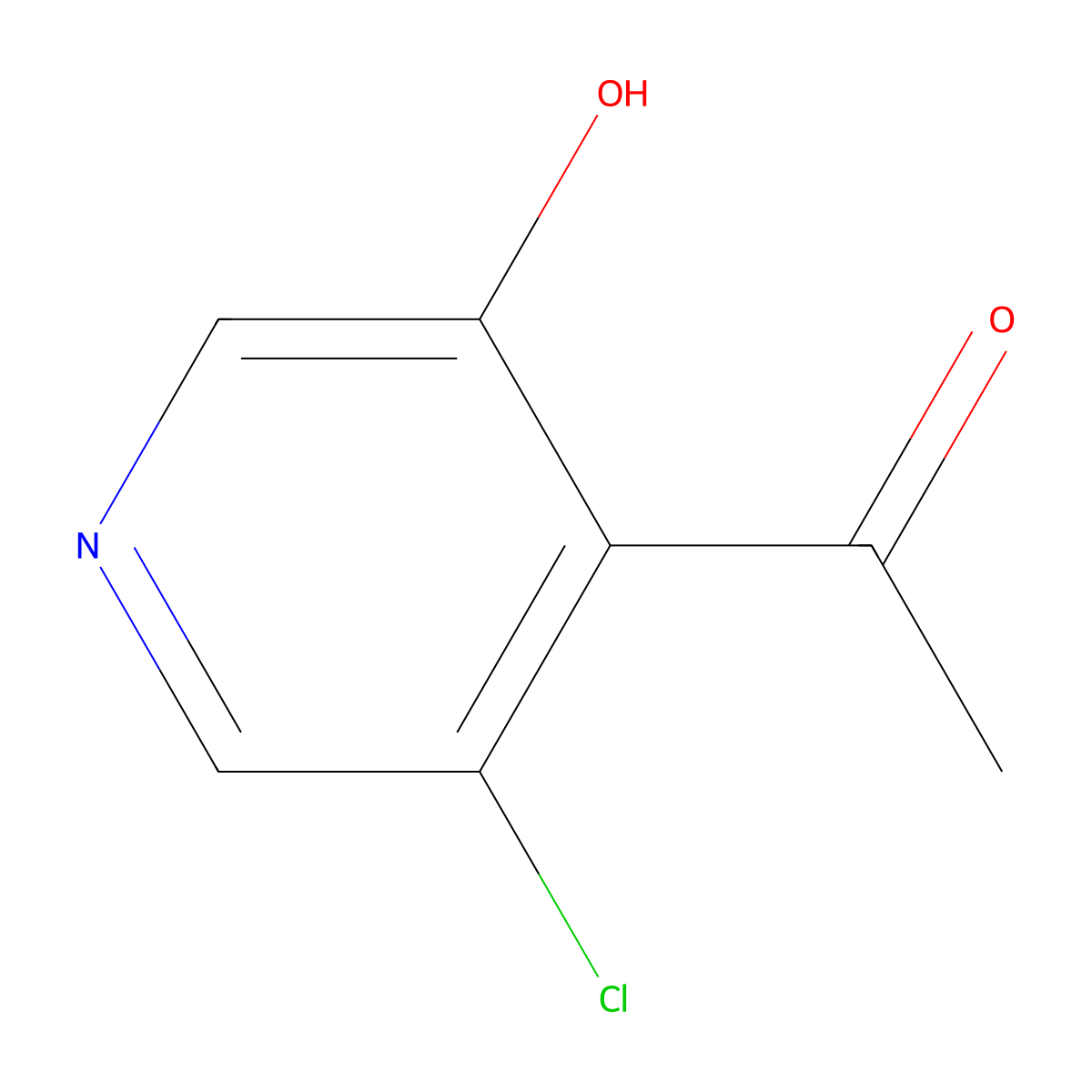 1-(3-Chloro-5-hydroxypyridin-4-YL)ethanone molecular structure, CAS 1393558-73-0
