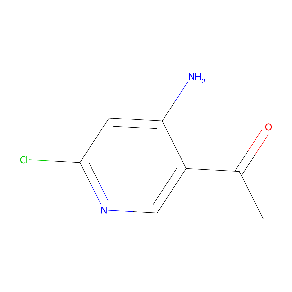 1-(4-Amino-6-chloropyridin-3-YL)ethanone molecular structure, CAS 1393559-79-9