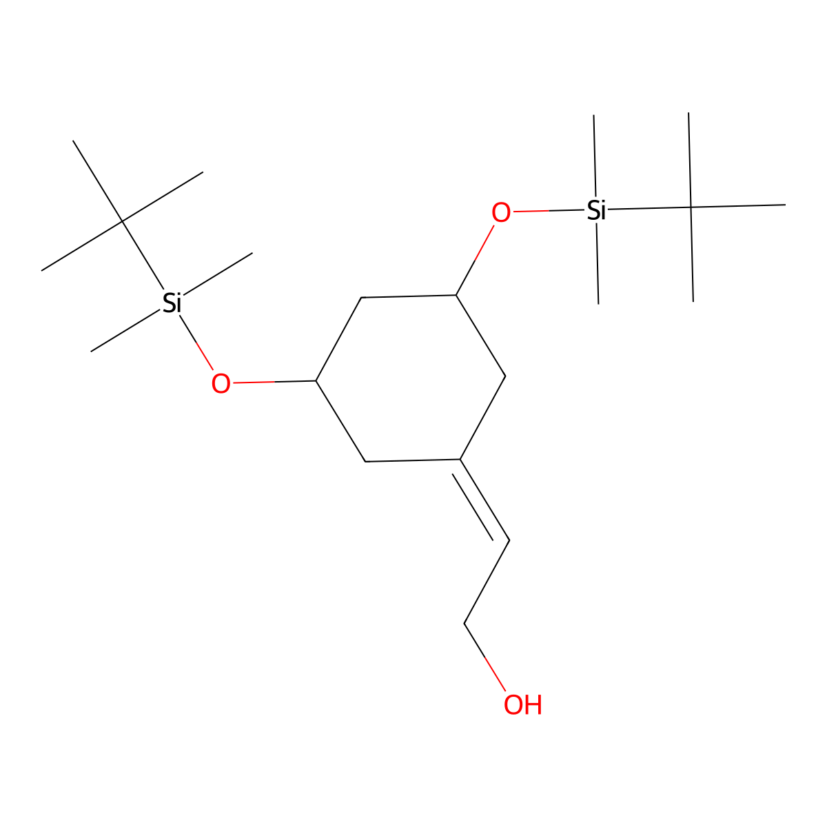 2-[(3R,5R)-3,5-Bis[[(1,1-dimethylethyl)dimethylsilyl]oxy]cyclohexylidene]ethanol molecular structure, CAS 139356-37-9