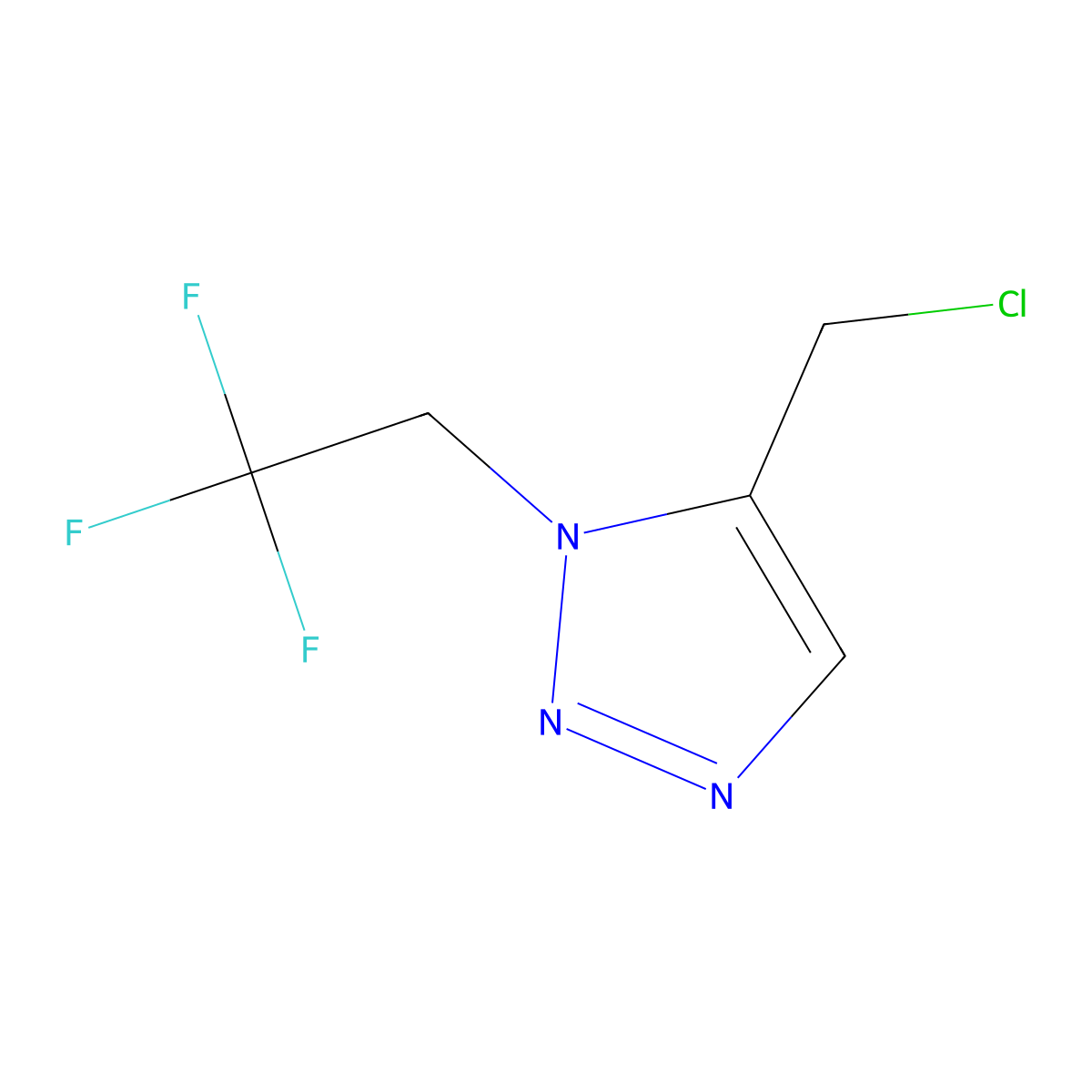 5-(Chloromethyl)-1-(2,2,2-trifluoroethyl)-1H-1,2,3-triazole molecular structure, CAS 1393560-14-9