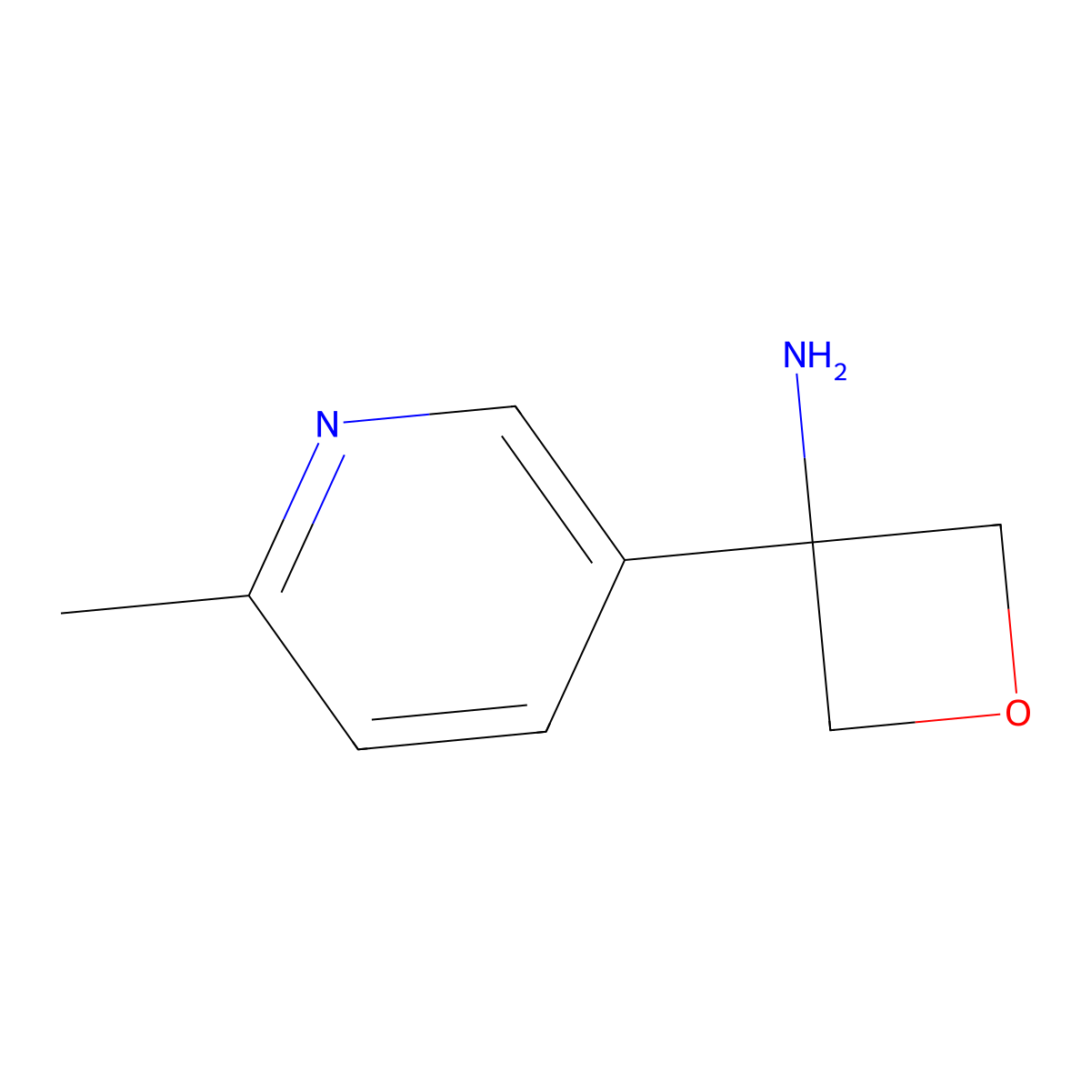 3-(6-Methylpyridin-3-YL)oxetan-3-amine molecular structure, CAS 1393560-46-7