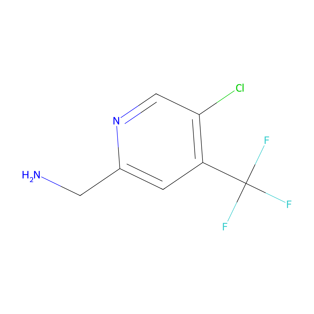 (5-Chloro-4-(trifluoromethyl)pyridin-2-yl)methanamine molecular structure, CAS 1393561-10-8