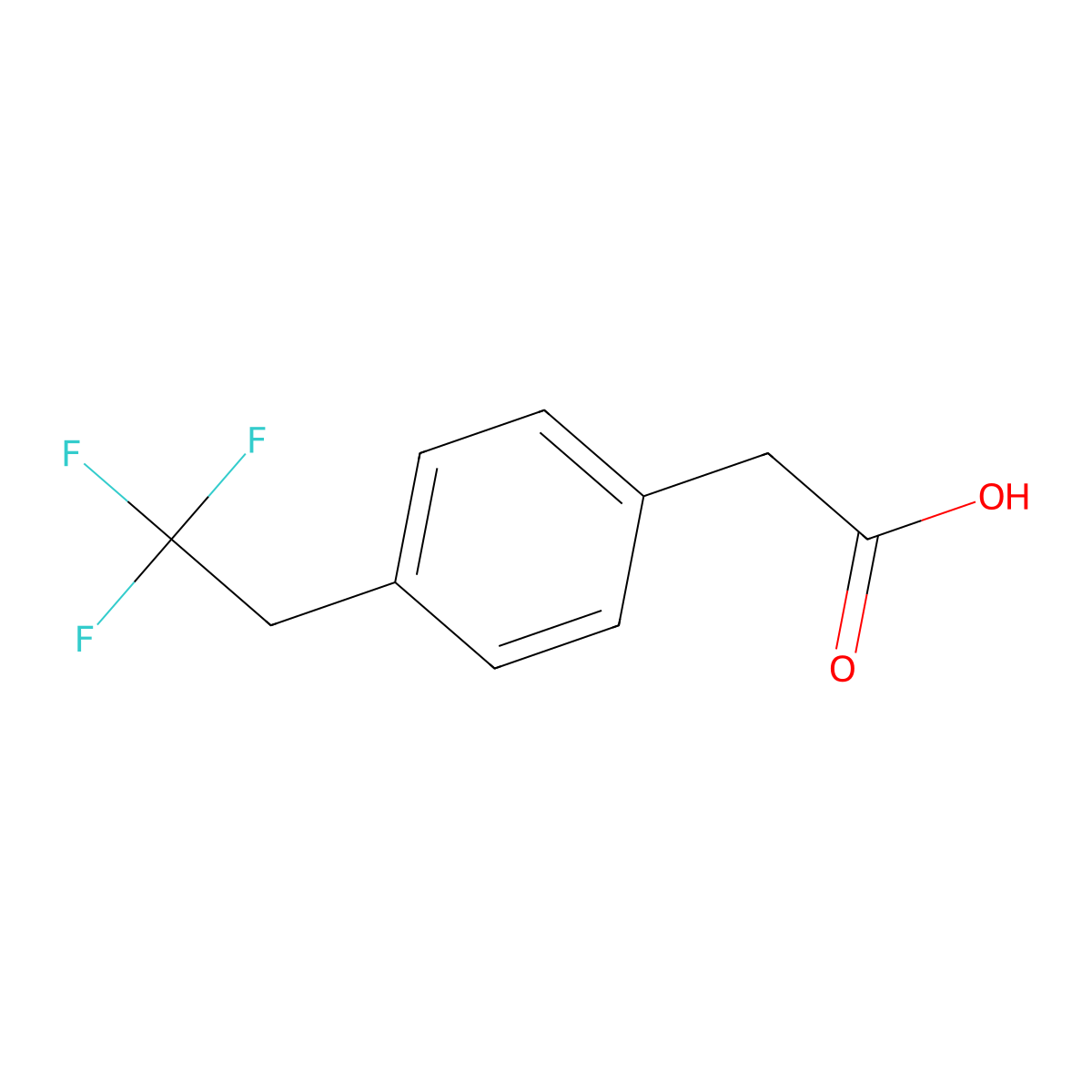 2-(4-(2,2,2-Trifluoroethyl)phenyl)acetic acid molecular structure, CAS 1393561-66-4