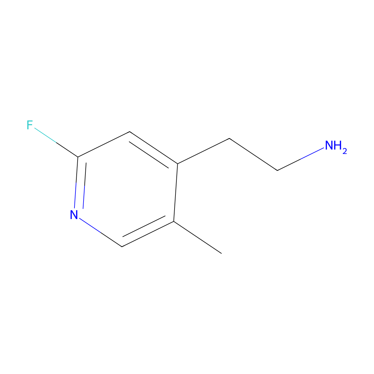 2-(2-Fluoro-5-methylpyridin-4-YL)ethanamine molecular structure, CAS 1393561-82-4