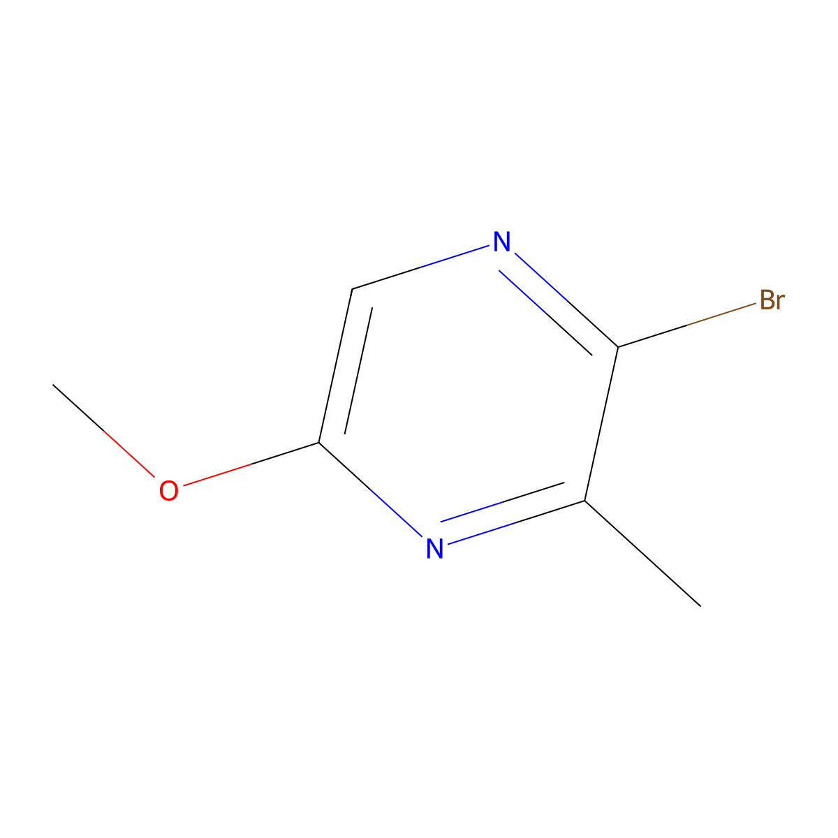 2-Bromo-5-methoxy-3-methylpyrazine molecular structure, CAS 1393562-33-8