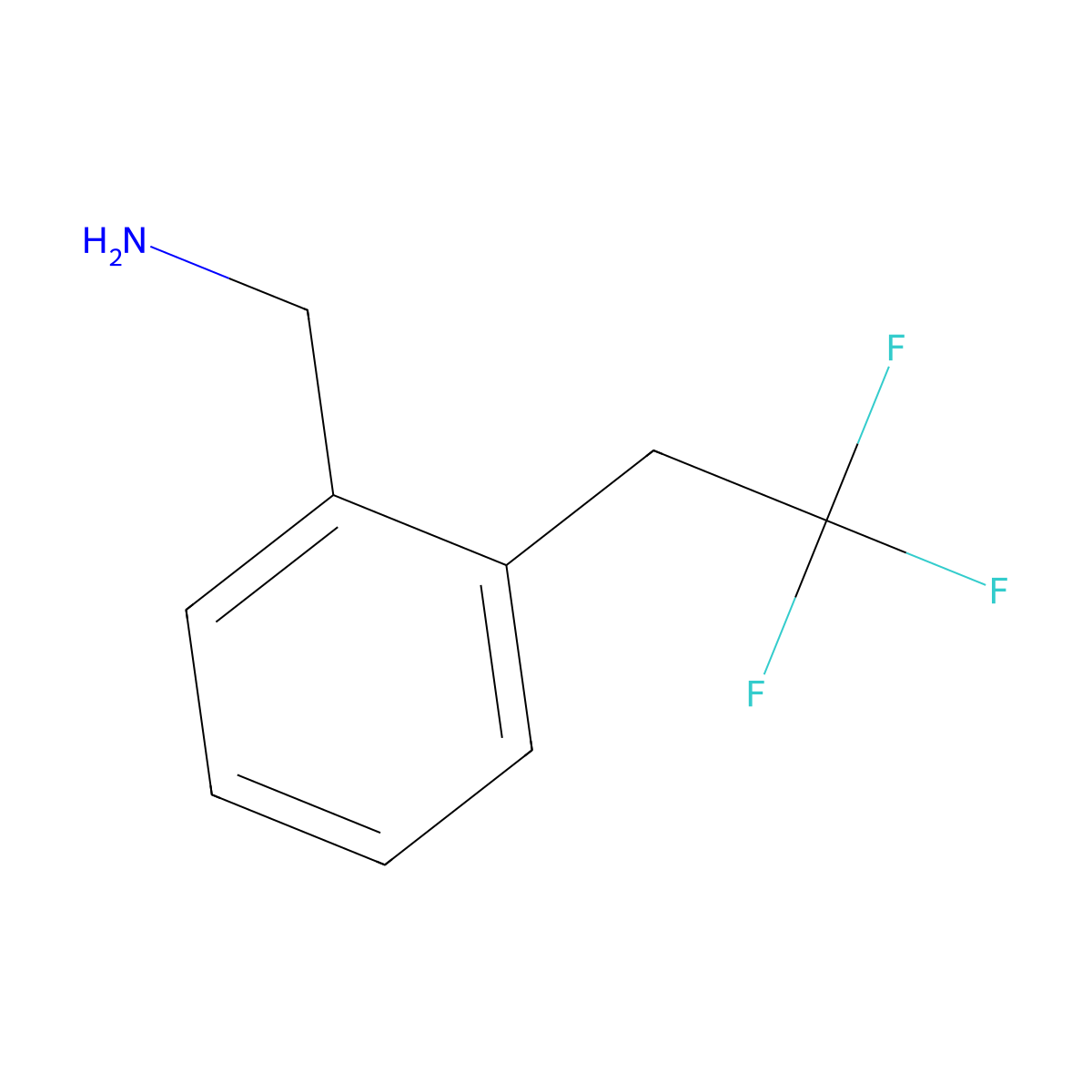 [2-(2,2,2-Trifluoroethyl)phenyl]methanamine molecular structure, CAS 1393562-74-7