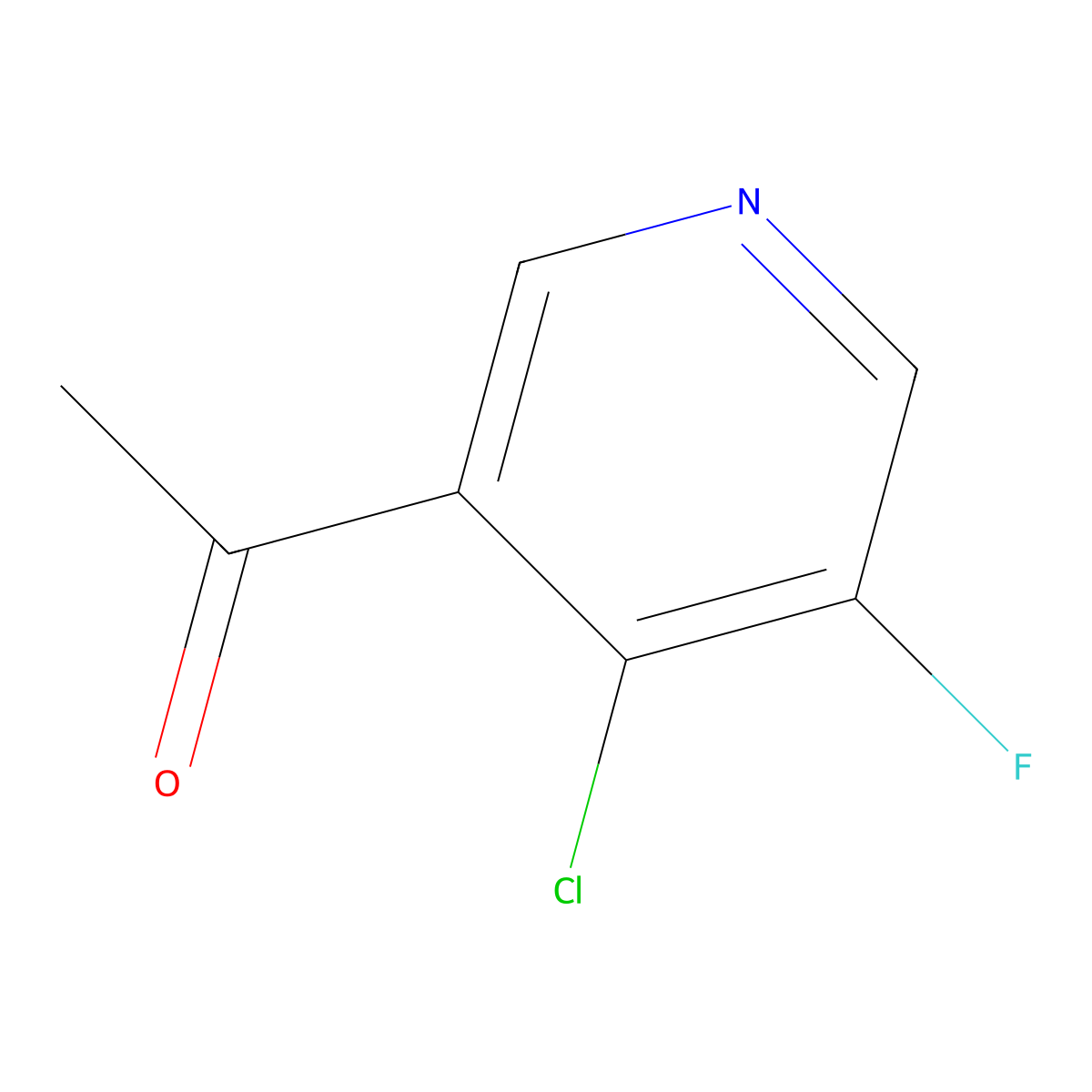 1-(4-Chloro-5-fluoropyridin-3-YL)ethanone molecular structure, CAS 1393563-13-7